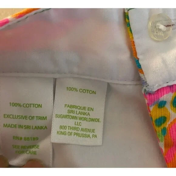 Lilly Pulitzer The Buttercup Short Multicolor Scalloped Hem Size 00 - Picture 5 of 9
